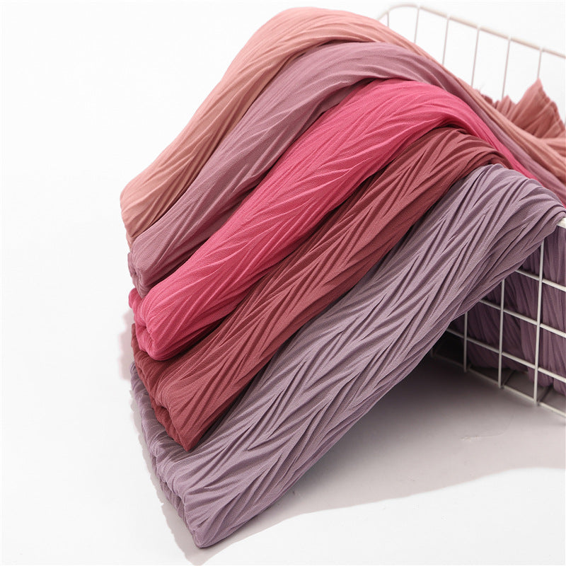 Hijabs - Beautiful soft  -Chiffon Plain Bubble, Wrinkled Hijab Scarf/Scarf - G&J's WOMEN'S clothing