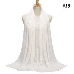 Hijabs - Beautiful soft  -Chiffon Plain Bubble, Wrinkled Hijab Scarf/Scarf - G&J's WOMEN'S clothing