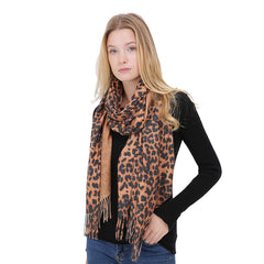 Double Sided - Pashmina - Leopard Prints -  Winter Scarf/Shawl - G&J's WOMEN'S clothing