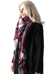 Women's Winter Blanket/Plaid Stylish Scarf /Shawl /Wrap - G&J's WOMEN'S clothing