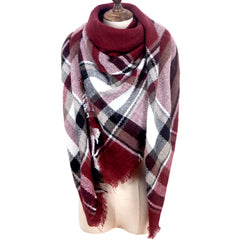 Women's Winter Blanket/Plaid Stylish Scarf /Shawl /Wrap - G&J's WOMEN'S clothing