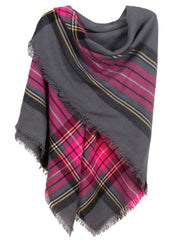 Women's Winter Blanket/Plaid Stylish Scarf /Shawl /Wrap - G&J's WOMEN'S clothing