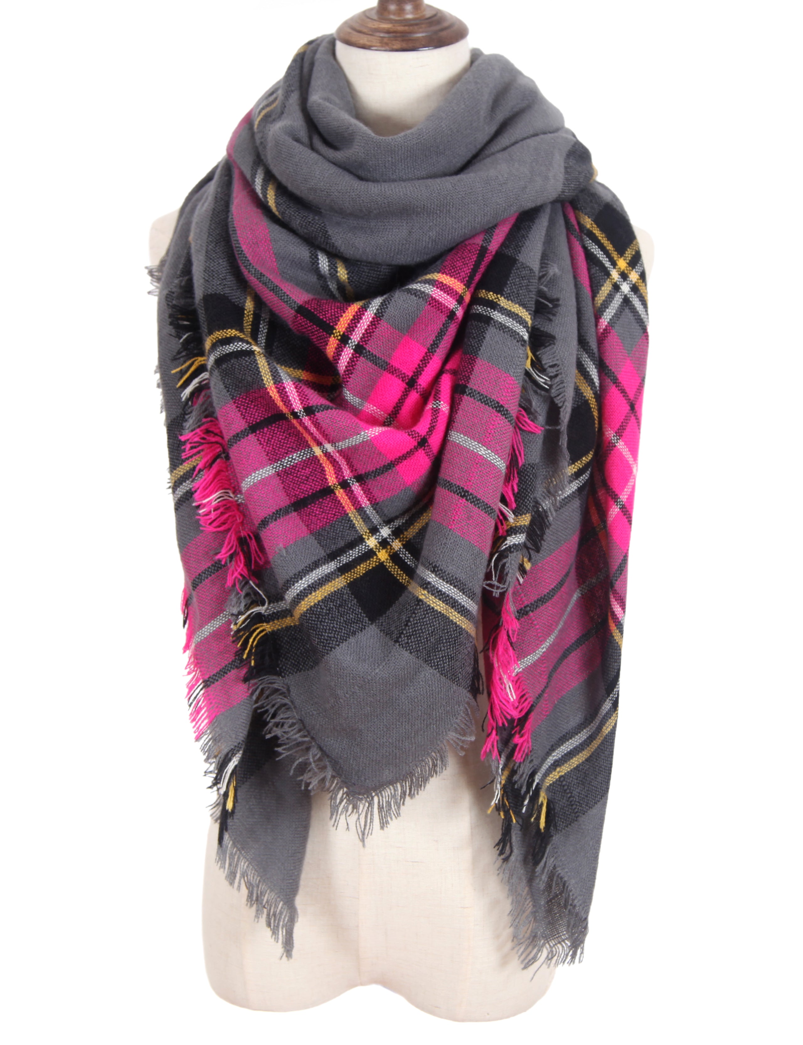 Women's Winter Blanket/Plaid Stylish Scarf /Shawl /Wrap - G&J's WOMEN'S clothing
