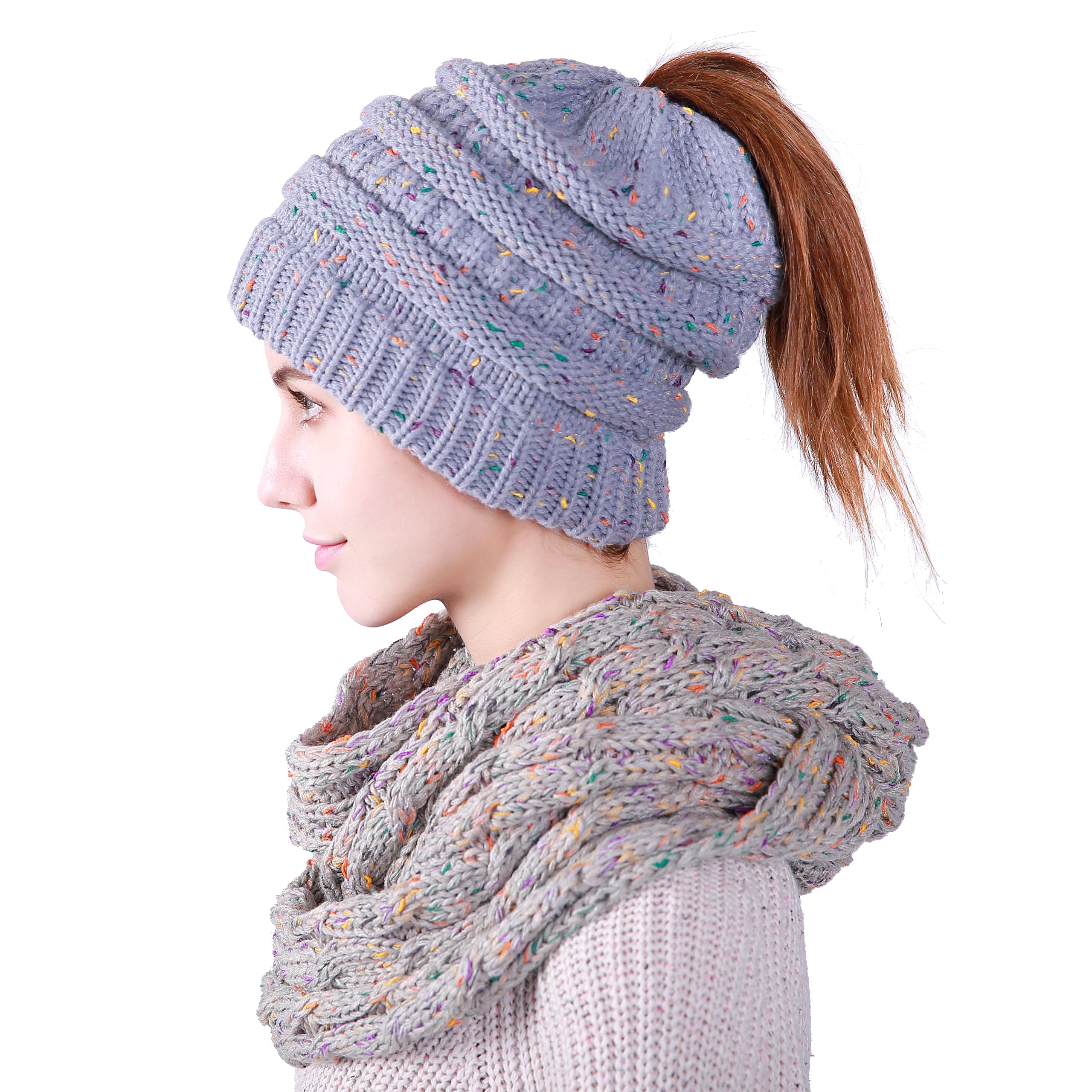 High Quality Beanie Hat with matching  Infinity Scarf - G&J's WOMEN'S clothing