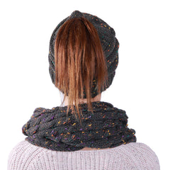 High Quality Beanie Hat with matching  Infinity Scarf - G&J's WOMEN'S clothing