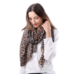 Uniquely Designed Soft, Warm, Stylish -Autumn Winter Small Leopard prints Scarf/Shawls - G&J's WOMEN'S clothing