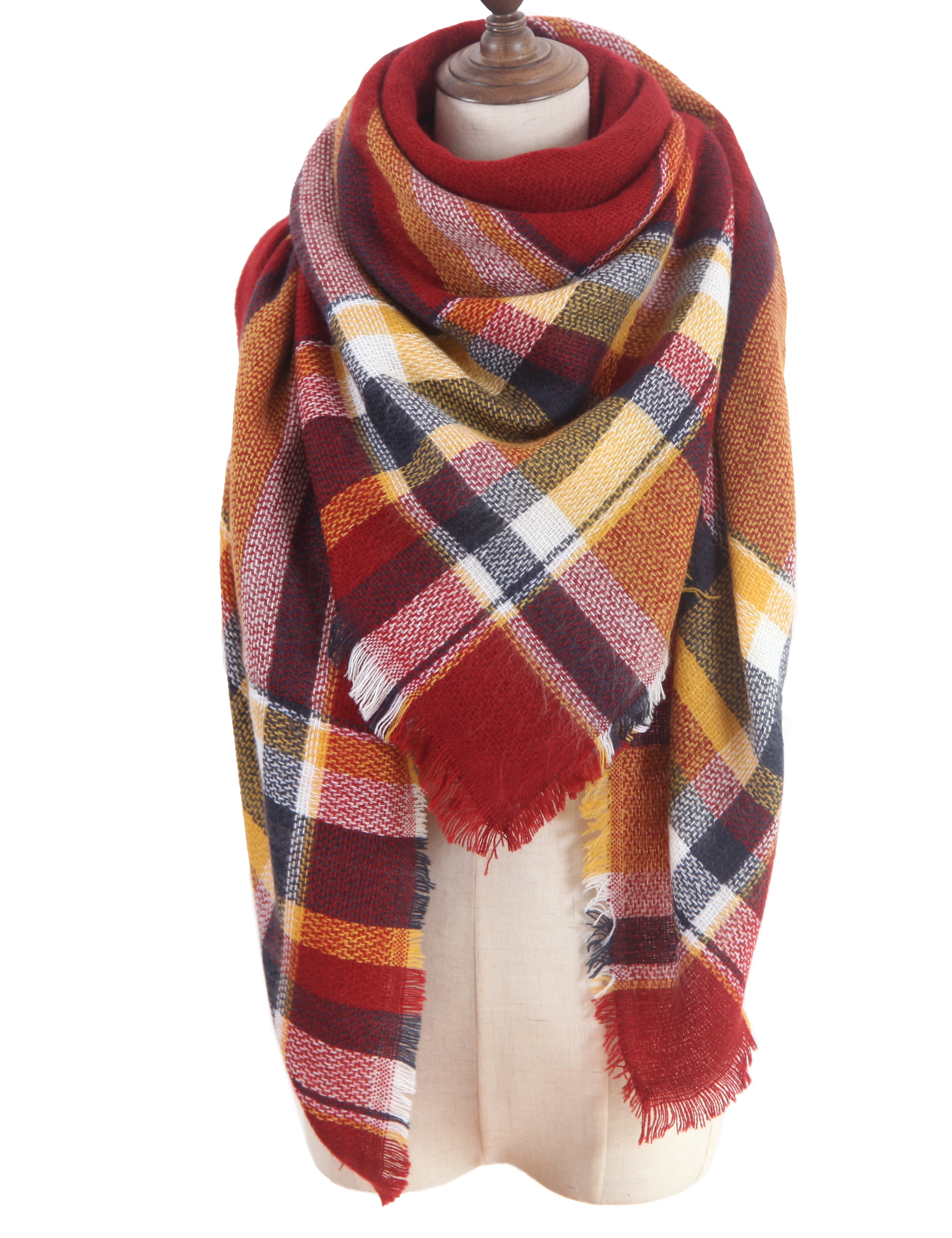 Women's Winter Blanket/Plaid Stylish Scarf /Shawl /Wrap - G&J's WOMEN'S clothing