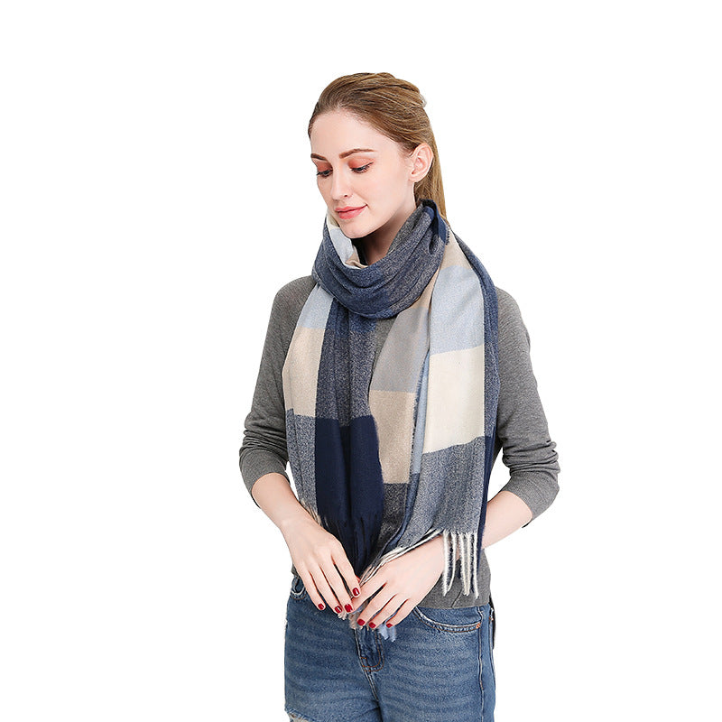 Beautiful Pashmina like Thick Plaid Winter Scarf /Shawl - G&J's WOMEN'S clothing