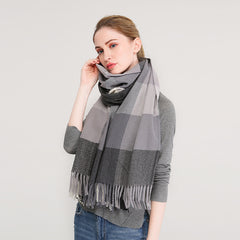 Beautiful Pashmina like Thick Plaid Winter Scarf /Shawl - G&J's WOMEN'S clothing