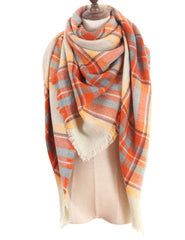 Women's Winter Blanket/Plaid Stylish Scarf /Shawl /Wrap - G&J's WOMEN'S clothing