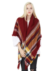 Women's Winter Blanket/Plaid Stylish Scarf /Shawl /Wrap - G&J's WOMEN'S clothing