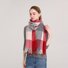 Beautiful Pashmina like Thick Plaid Winter Scarf /Shawl - G&J's WOMEN'S clothing
