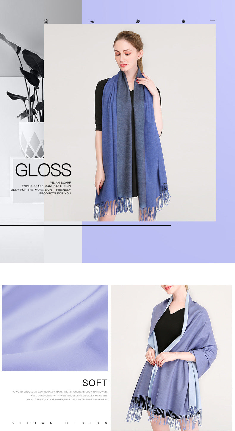 Double Sided - Soft  Pashmina - Autumn / Winter Scarf/Shawl in soft colors - G&J's WOMEN'S clothing