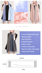 Double Sided - Soft  Pashmina - Autumn / Winter Scarf/Shawl in soft colors - G&J's WOMEN'S clothing