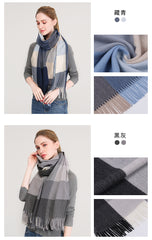 Beautiful Pashmina like Thick Plaid Winter Scarf /Shawl - G&J's WOMEN'S clothing