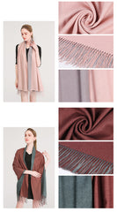 Double Sided - Soft  Pashmina - Autumn / Winter Scarf/Shawl in soft colors - G&J's WOMEN'S clothing