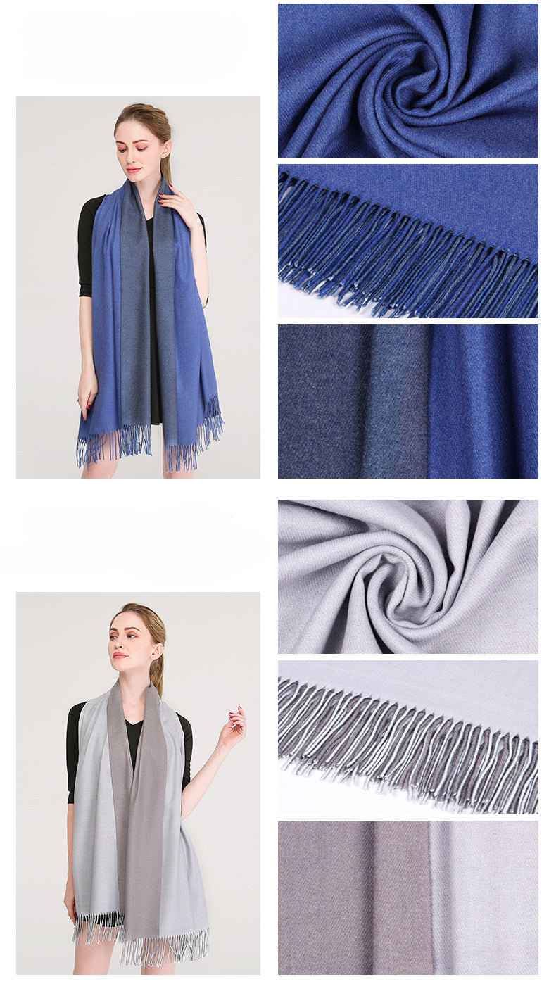 Double Sided - Soft  Pashmina - Autumn / Winter Scarf/Shawl in soft colors - G&J's WOMEN'S clothing