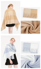 Pashmina Thick Winter Scarf/Poncho/Shawl - G&J's WOMEN'S clothing