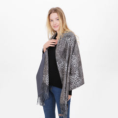 Double Sided - Pashmina - Leopard Prints -  Winter Scarf/Shawl - G&J's WOMEN'S clothing