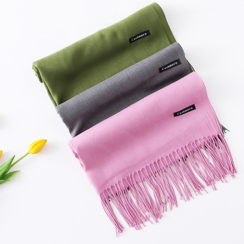 Hijab Scarf Shawl - Hijab / Shawl with Tassels - Beautiful Cashmere Like feel - Soft & Comfortable Hijab Scarf - G&J's WOMEN'S Clothing