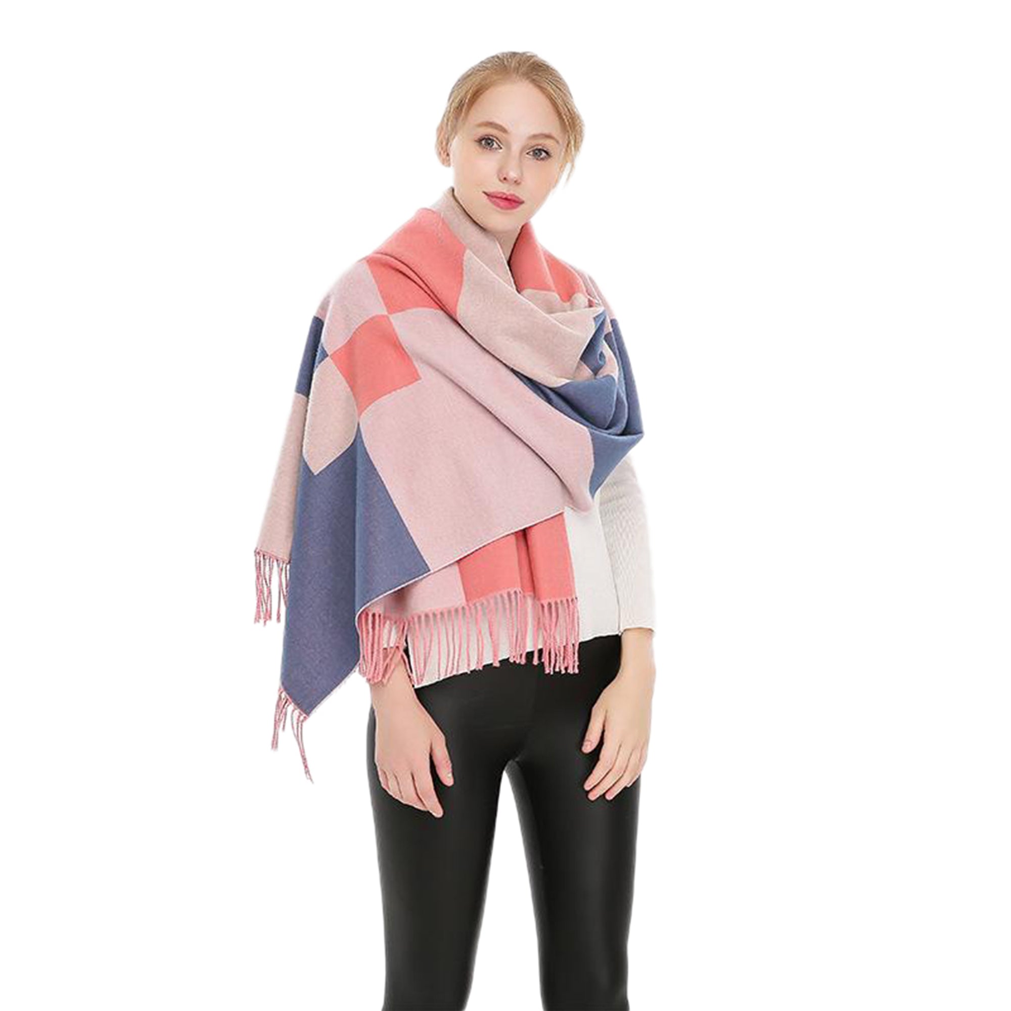 Beautiful Winter - Pashmina Feel -Thick Winter / Autumn Scarf - Pink
