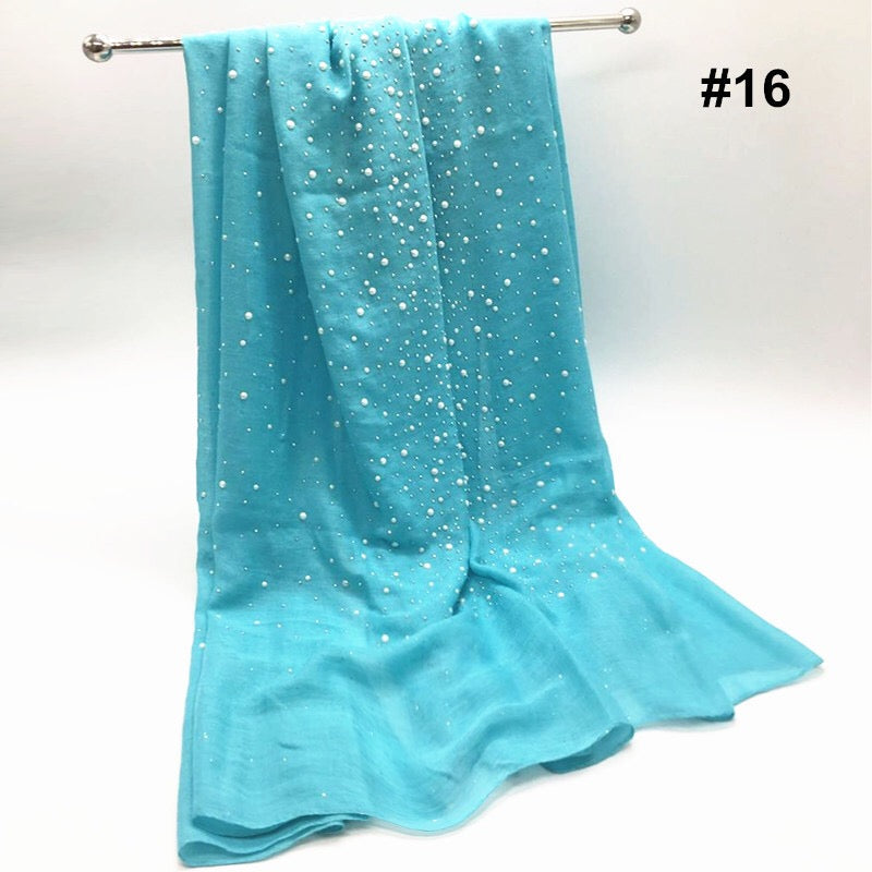 Latest Winter Hijab /Scarf with Diamond plain cotton shimmer/ cotton viscose  hijab with stone - Red Colour - G&J's WOMEN'S clothing