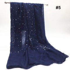 Latest Winter Hijab /Scarf with Diamond plain cotton shimmer/ cotton viscose  hijab with stone - Red Colour - G&J's WOMEN'S clothing