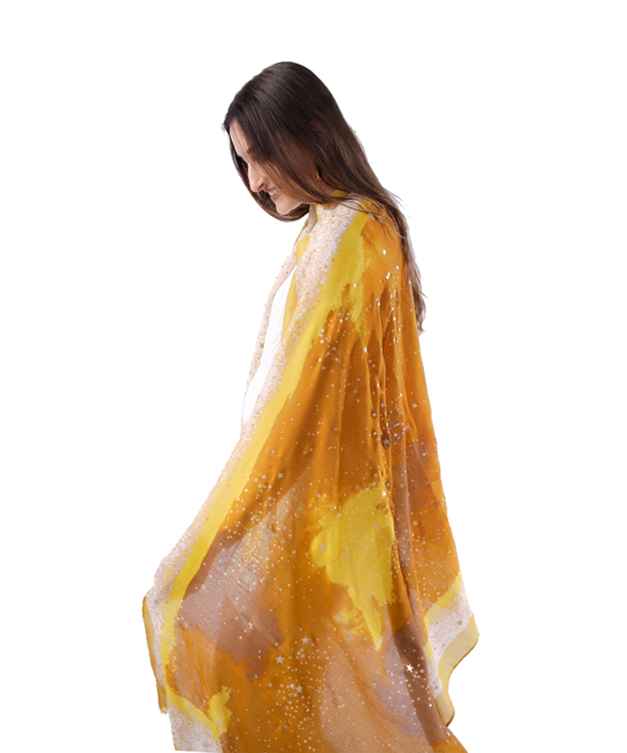 Women's Uniquely Designed Soft Early Spring Autumn Scarf Shawl -Star Sky - G&J's WOMEN'S clothing