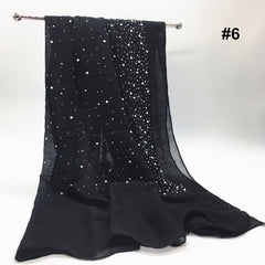 Latest Winter Hijab /Scarf with Diamond plain cotton shimmer/ cotton viscose  hijab with stone - Red Colour - G&J's WOMEN'S clothing