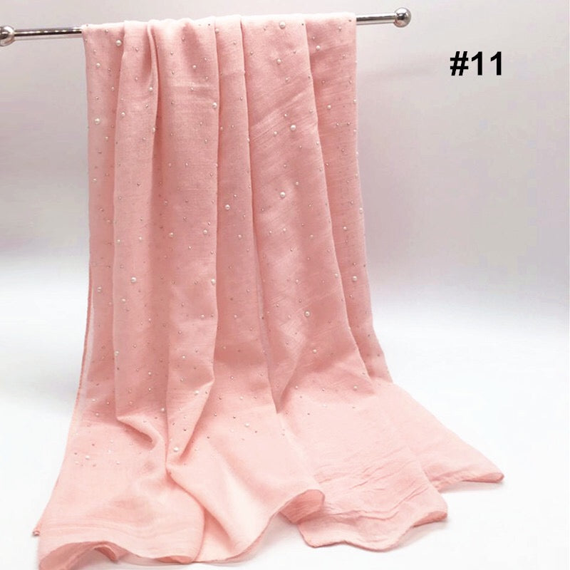 Latest Winter Hijab /Scarf with Diamond plain cotton shimmer/ cotton viscose  hijab with stone - Red Colour - G&J's WOMEN'S clothing