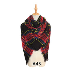 Women's Winter Blanket/Plaid Stylish Scarf /Shawl /Wrap - G&J's WOMEN'S clothing