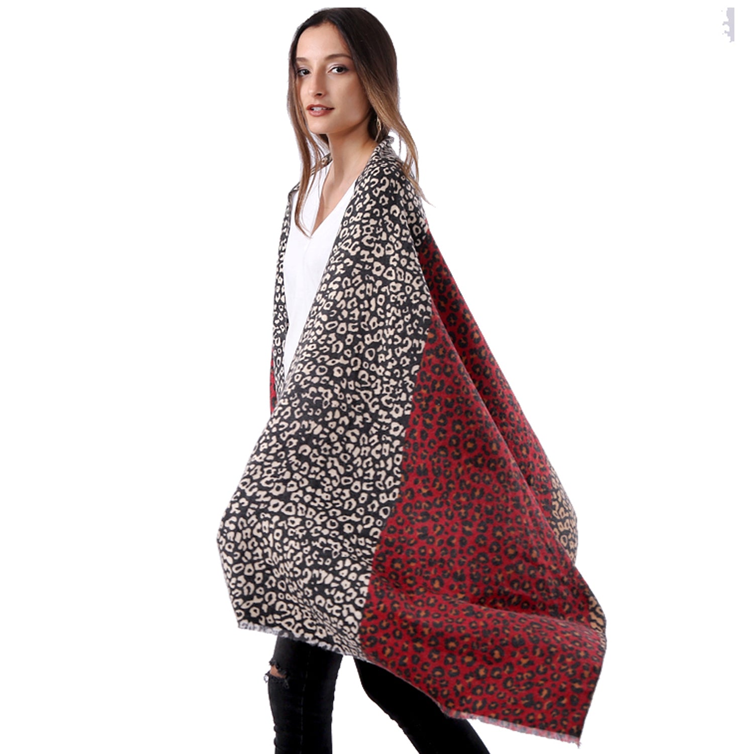 Uniquely Designed Soft, Warm, Stylish -Autumn Winter Small Leopard prints Scarf/Shawls - G&J's WOMEN'S clothing
