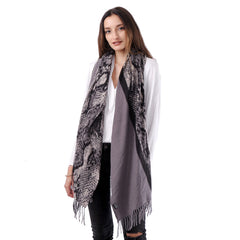 Unique Super Soft Warm- Autumn/Winter Scarf- Pashmina - Snake skin design - G&J's WOMEN'S clothing