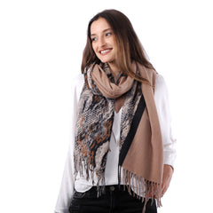 Unique Super Soft Warm- Autumn/Winter Scarf- Pashmina - Snake skin design - G&J's WOMEN'S clothing