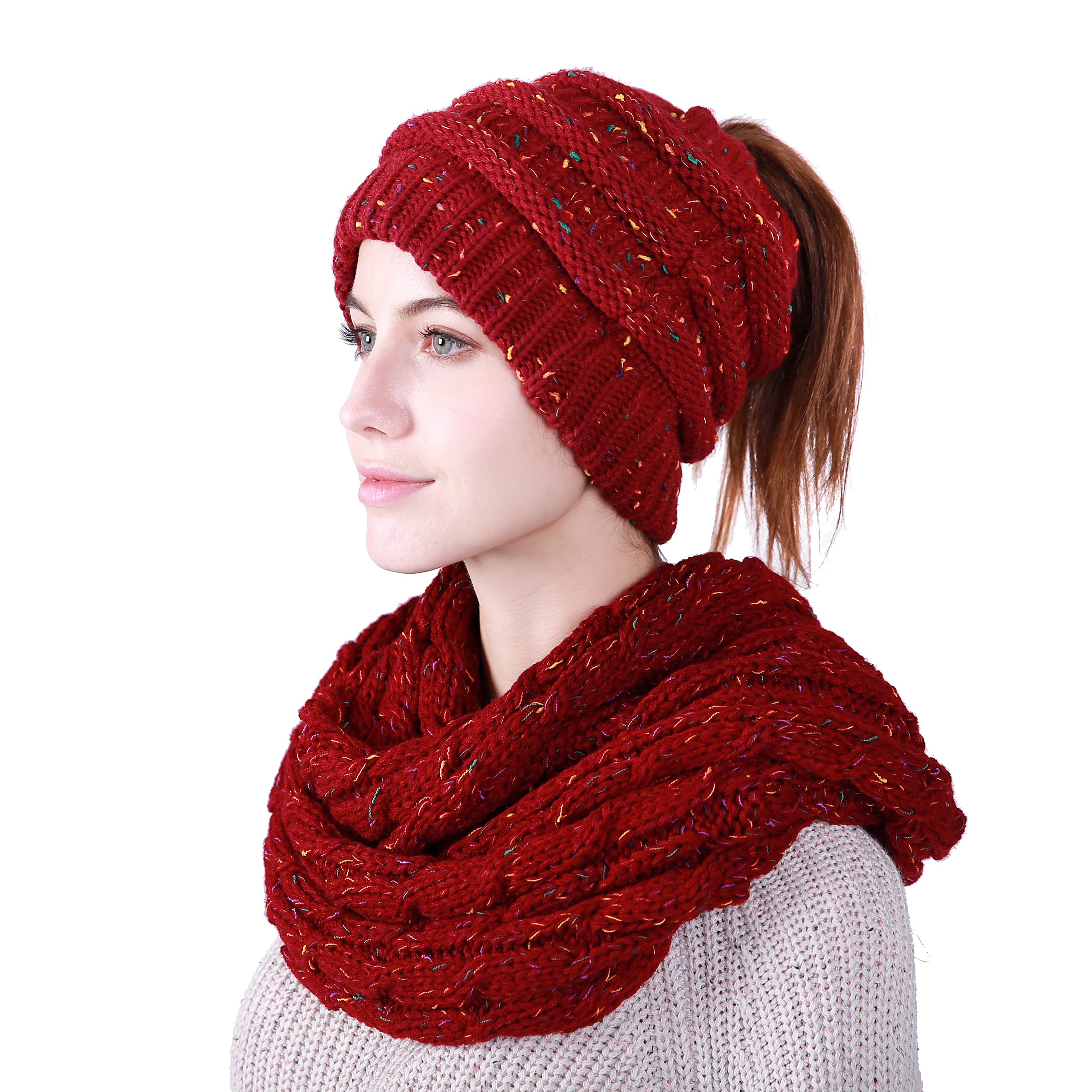 High Quality Beanie Hat with matching Infinity Scarf - G&J's WOMEN'S  clothing