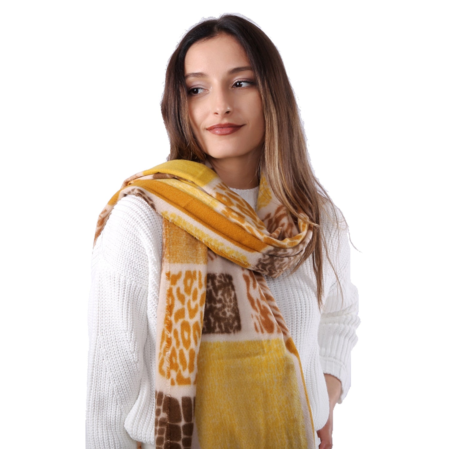 Women's Unique Design Winter Scarf Shawl Wrap Warm Soft Pashmina like - G&J's WOMEN'S clothing