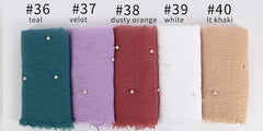 Hijabs - Beautiful - Soft - Stylish - Hijabs with Pearls - G&J's WOMEN'S clothing