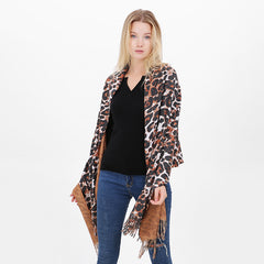 Double Sided - Pashmina - Leopard Prints -  Winter Scarf/Shawl - G&J's WOMEN'S clothing