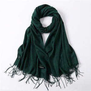 Hijab Scarf Shawl - Hijab / Shawl with Tassels - Beautiful Cashmere Like feel - Soft & Comfortable Hijab Scarf - G&J's WOMEN'S Clothing